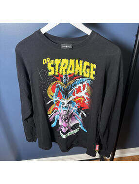 Marvel x Teddy Fresh Dr Strange Long Sleeve Tee USA Small Black